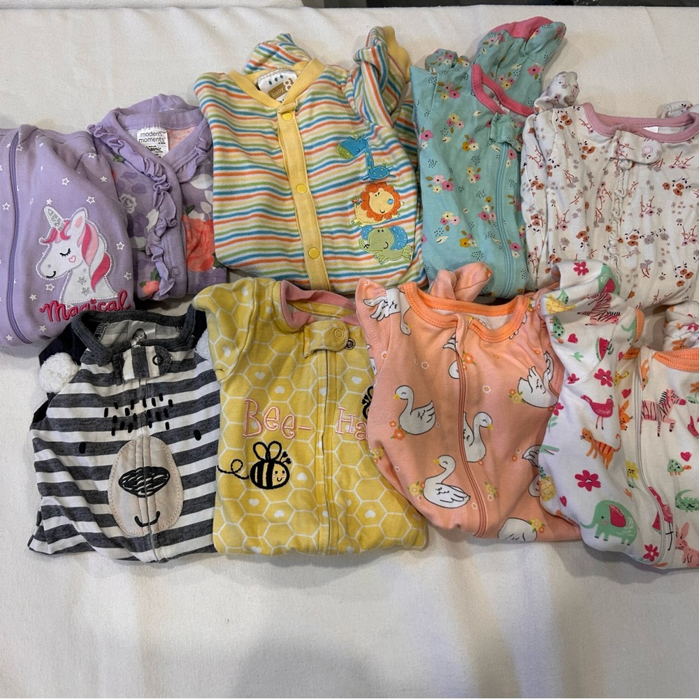 9 misc newborn onesie bundle